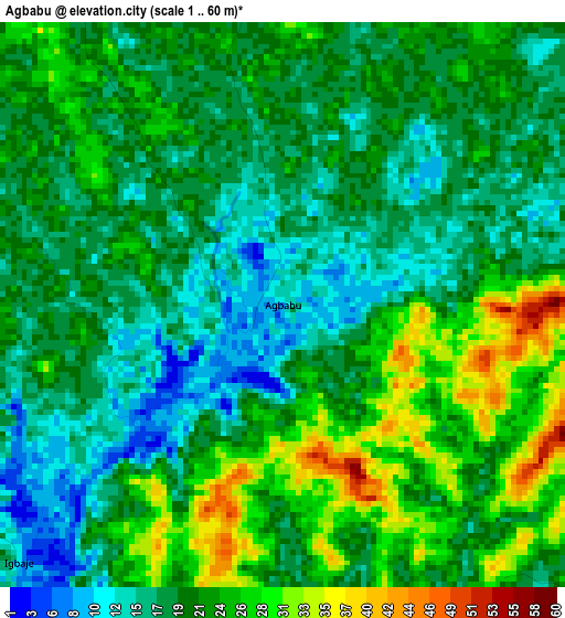 Agbabu elevation map