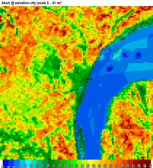 Aboh elevation map