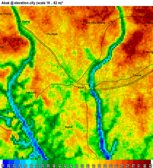 Abak elevation map