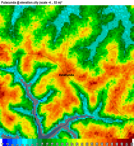 Fulacunda elevation map