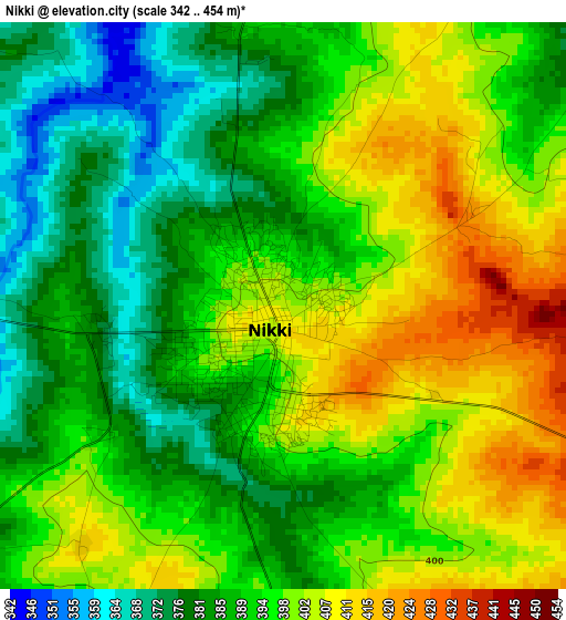 Nikki elevation map