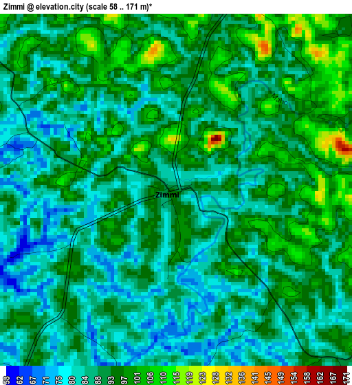 Zimmi elevation map