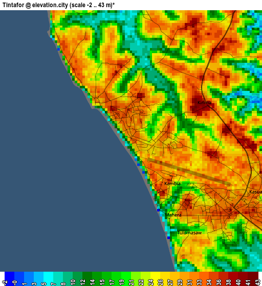 Tintafor elevation map
