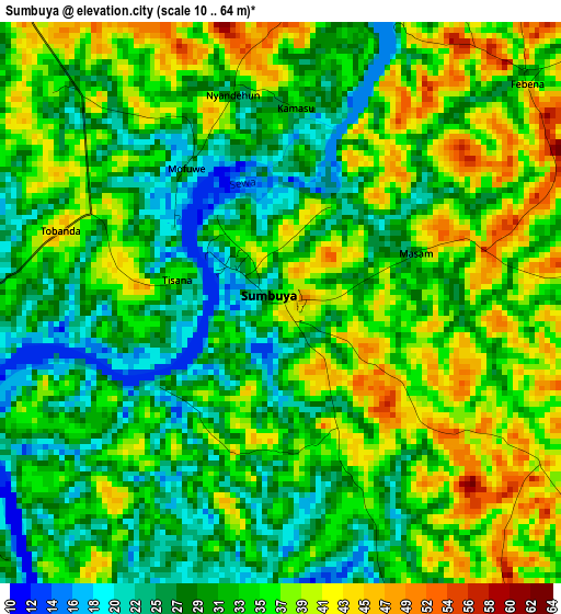 Sumbuya elevation map