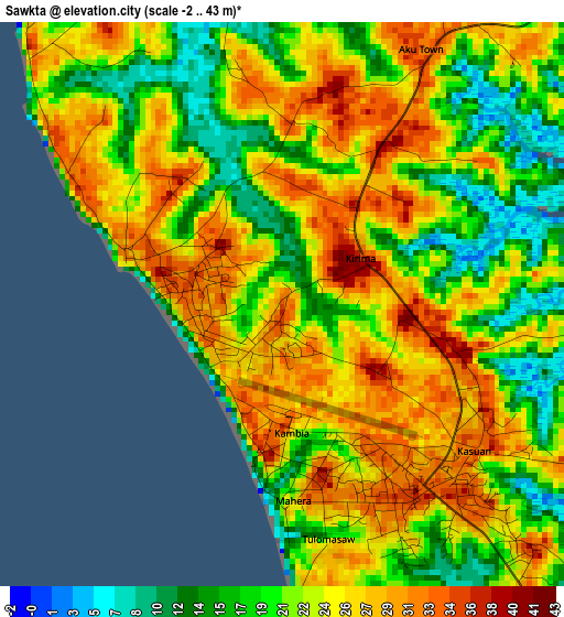 Sawkta elevation map