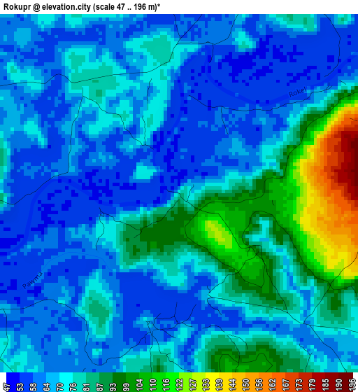 Rokupr elevation map