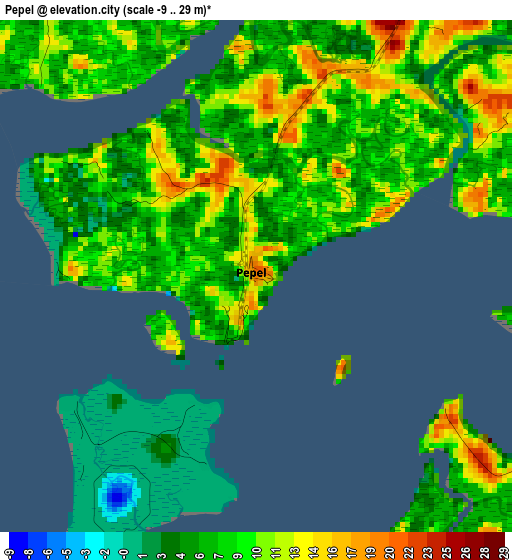 Pepel elevation map