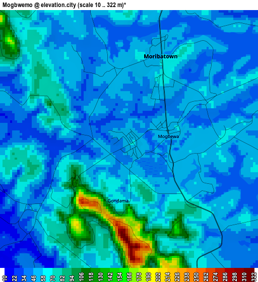 Mogbwemo elevation map