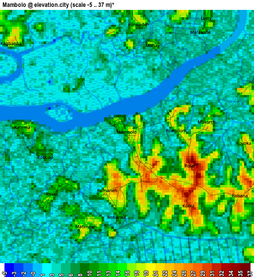 Mambolo elevation map