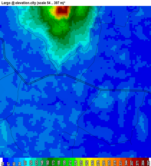 Largo elevation map