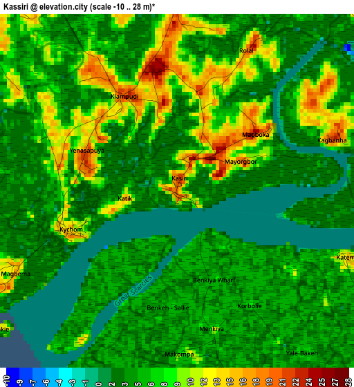 Kassiri elevation map