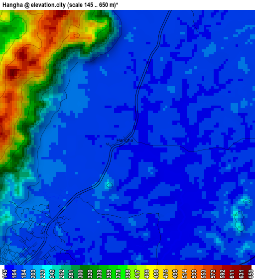 Hangha elevation map