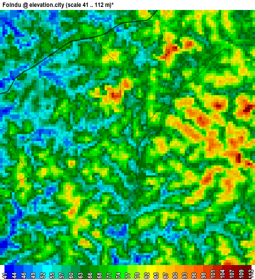 Foindu elevation map