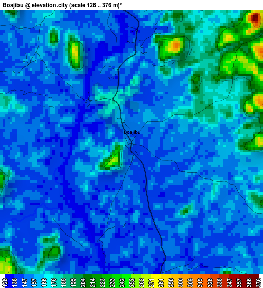 Boajibu elevation map