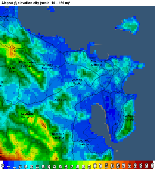 Alepoú elevation map