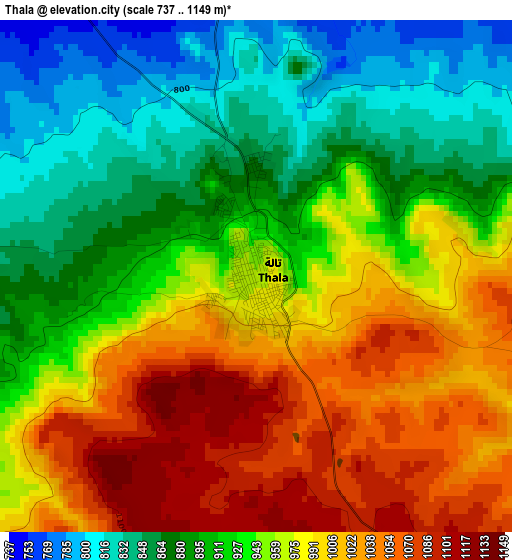 Thala elevation map