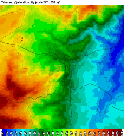 Tabursuq elevation map