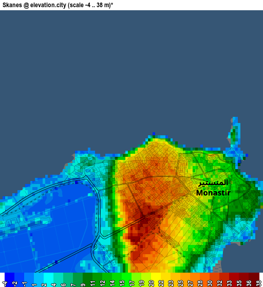 Skanes elevation map