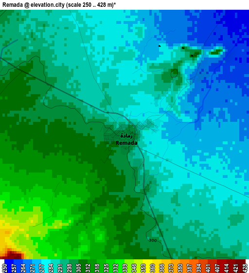 Remada elevation map