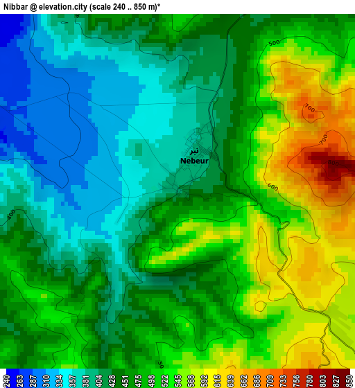 Nibbar elevation map