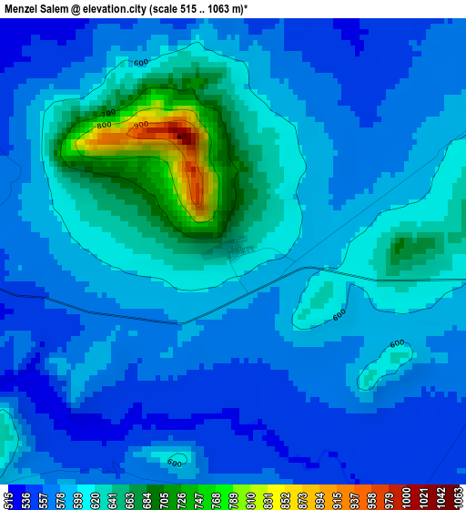 Menzel Salem elevation map