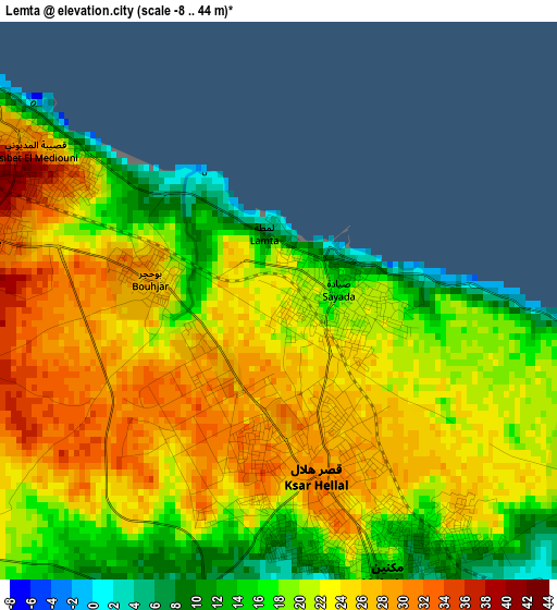 Lemta elevation map
