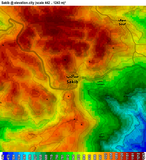 Sakib elevation map