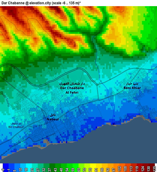 Dar Chabanne elevation map