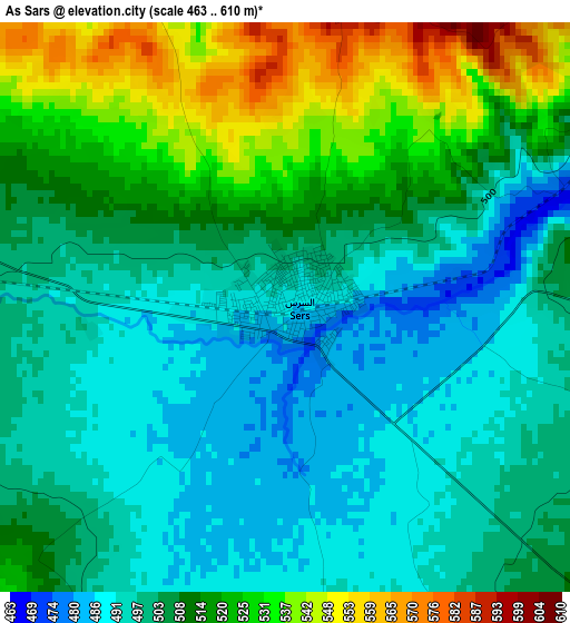 As Sars elevation map