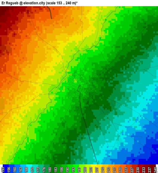 Er Regueb elevation map