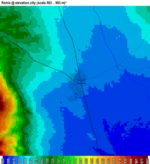 Rohia elevation map