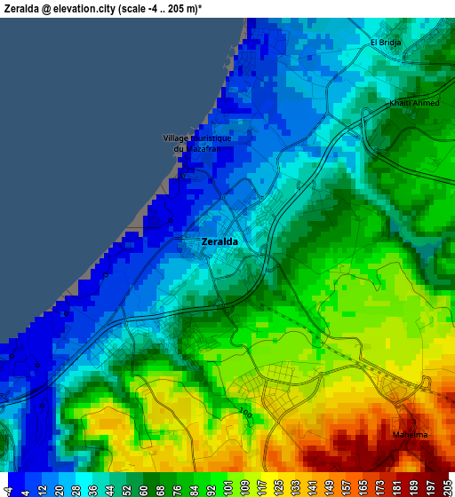 Zeralda elevation map