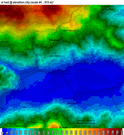 el hed elevation map