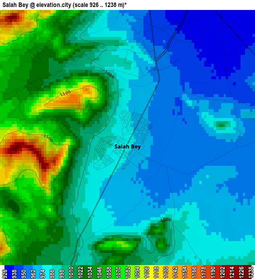Salah Bey elevation map