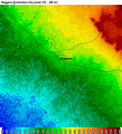 Reggane elevation map