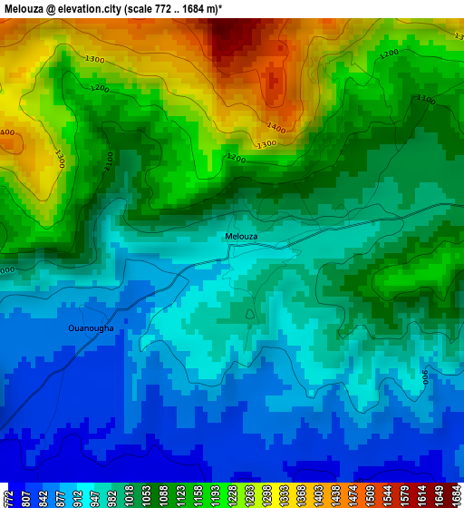 Melouza elevation map