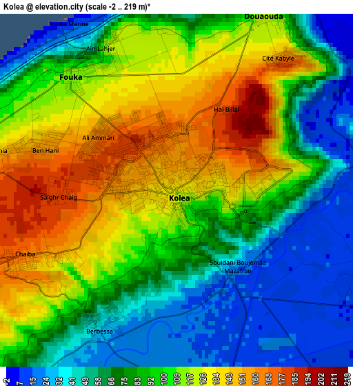 Kolea elevation map