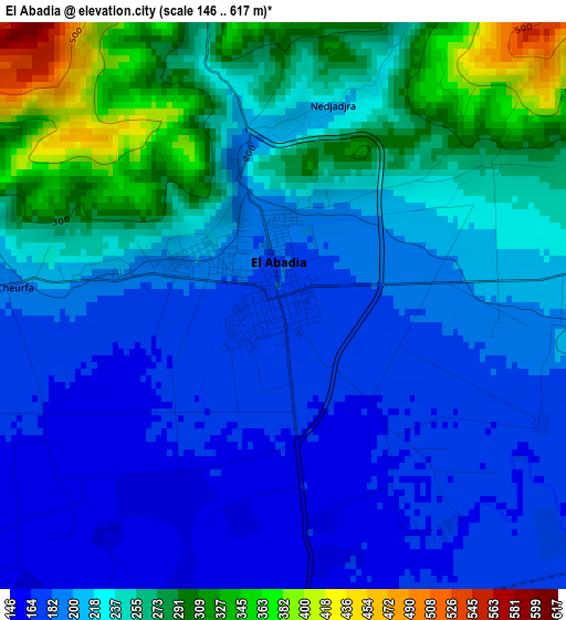 El Abadia elevation map