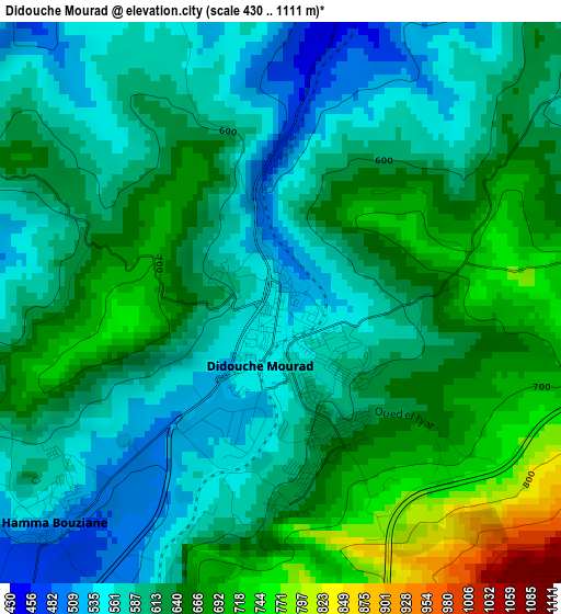 Didouche Mourad elevation map