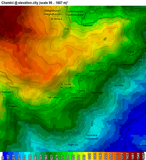 Chemini elevation map