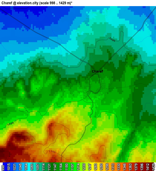 Charef elevation map