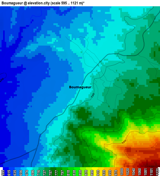 Boumagueur elevation map