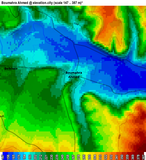 Boumahra Ahmed elevation map