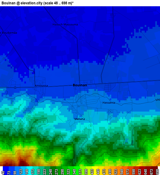 Bouinan elevation map