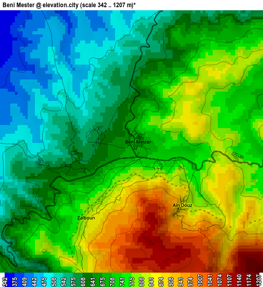 Beni Mester elevation map