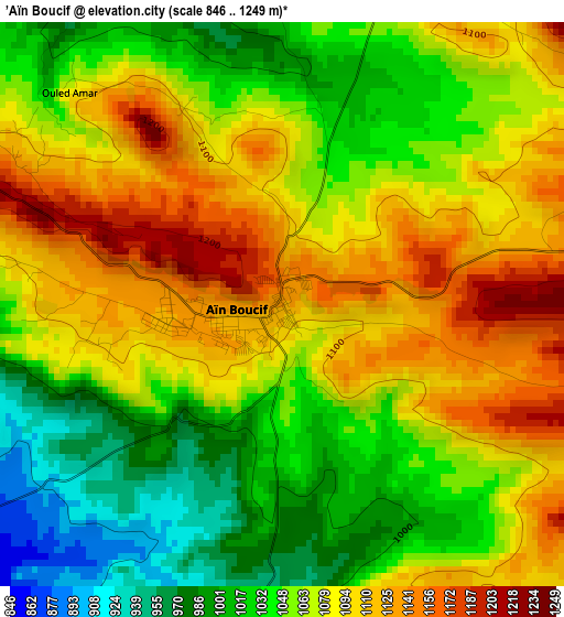 ’Aïn Boucif elevation map