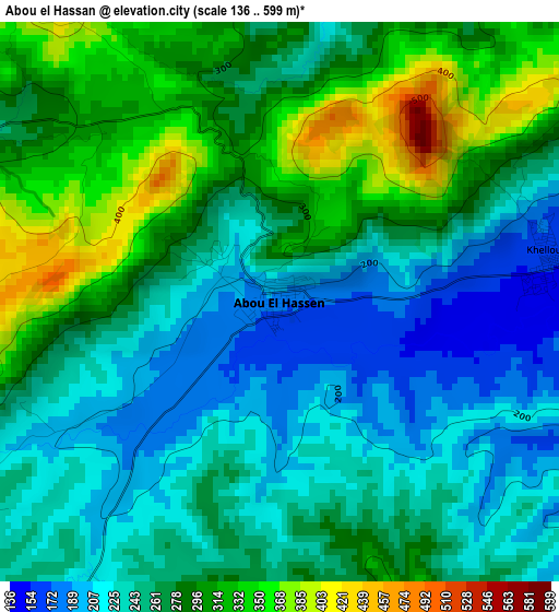 Abou el Hassan elevation map