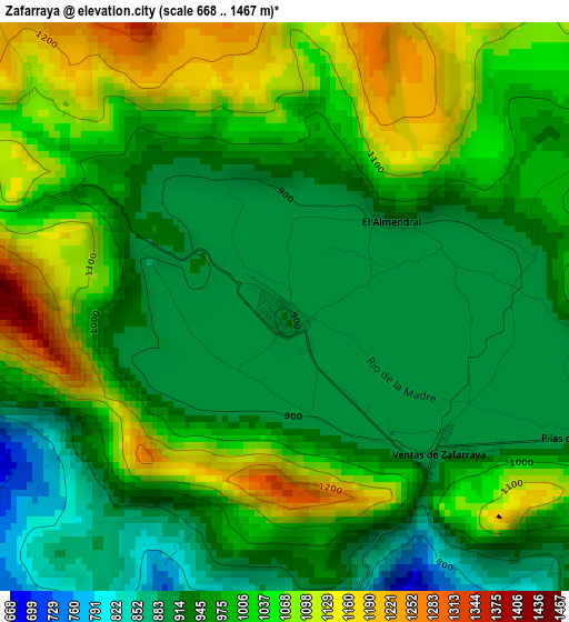 Zafarraya elevation map