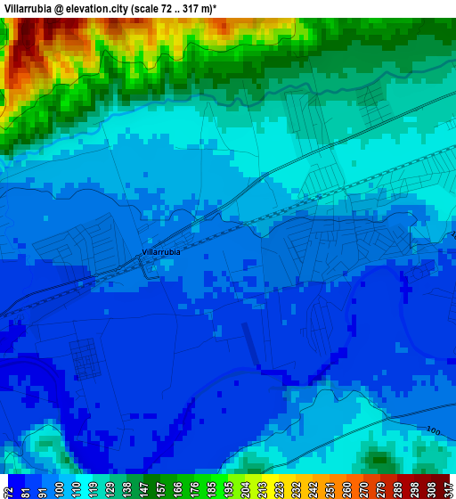 Villarrubia elevation map