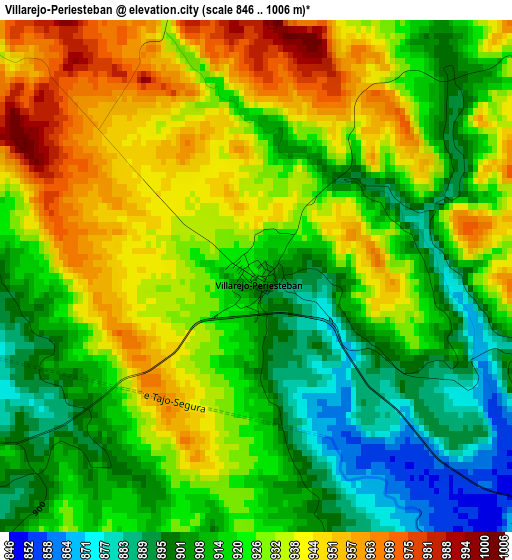 Villarejo-Periesteban elevation map